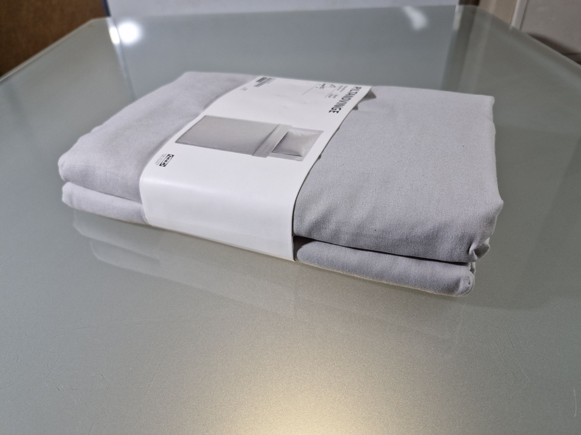 IKEA Piltandvinge Poszwa na Kołdrę I Poszewka Szara 150x20 + 50x60