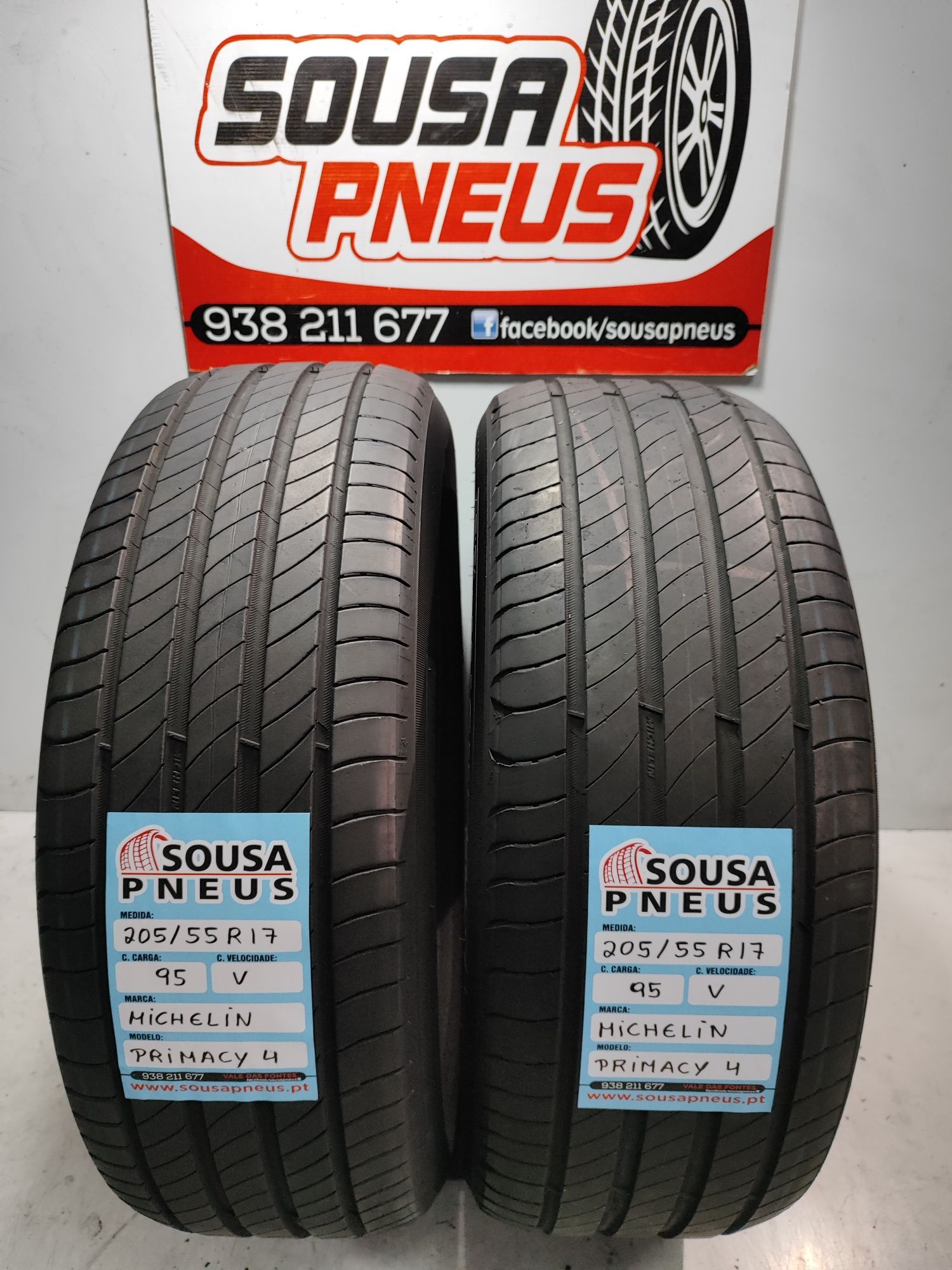 2 pneus semi novos Michelin Primacy 4 205/55R17 95V Oferta dos Portes