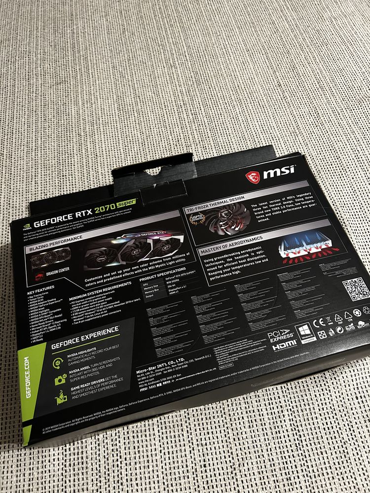NVIDIA RTX 2070 Super MSI Gaming Z Trio