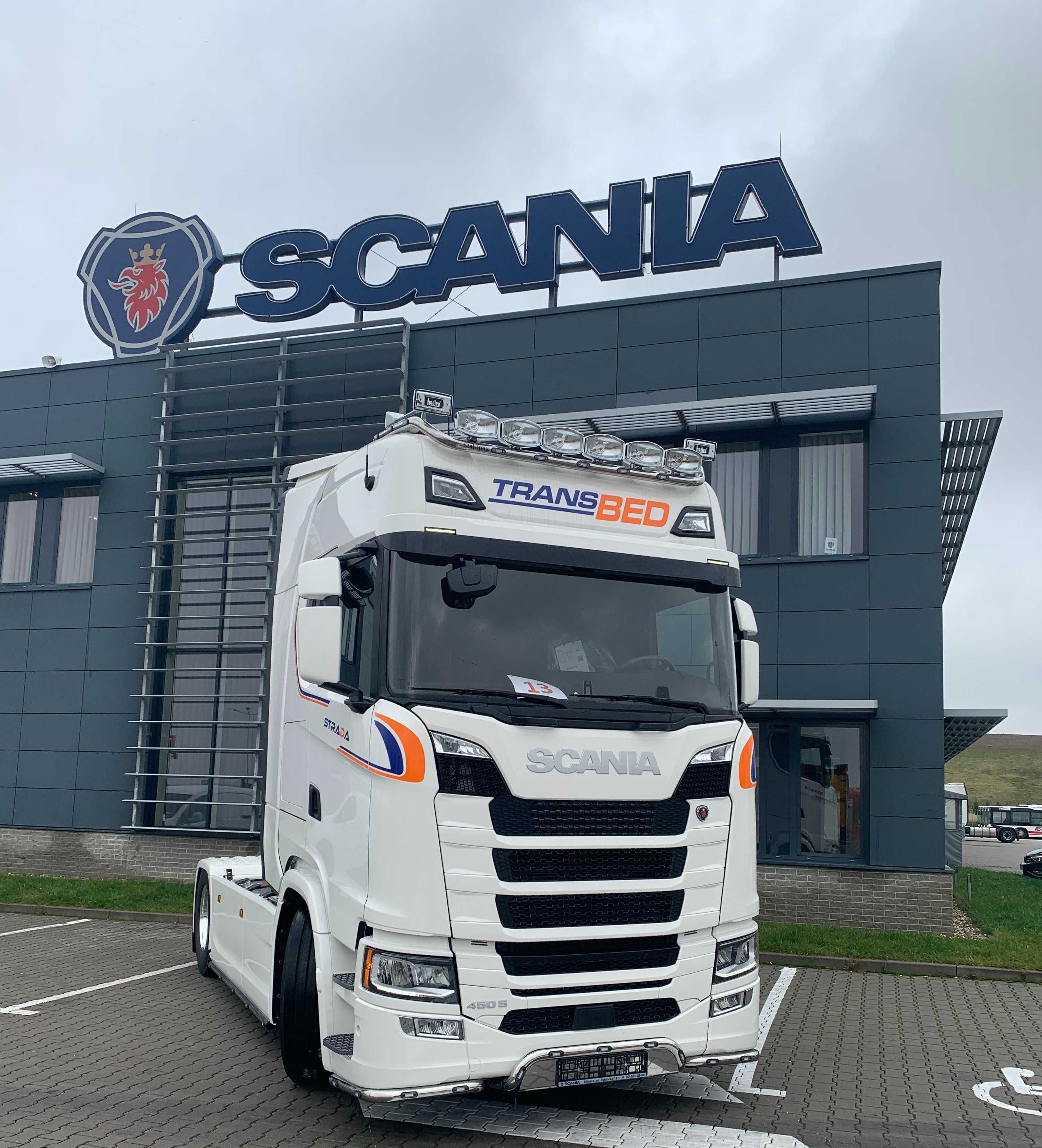 Orurowanie górne Scania Next Gen, oświetlenie led, panele ledowe