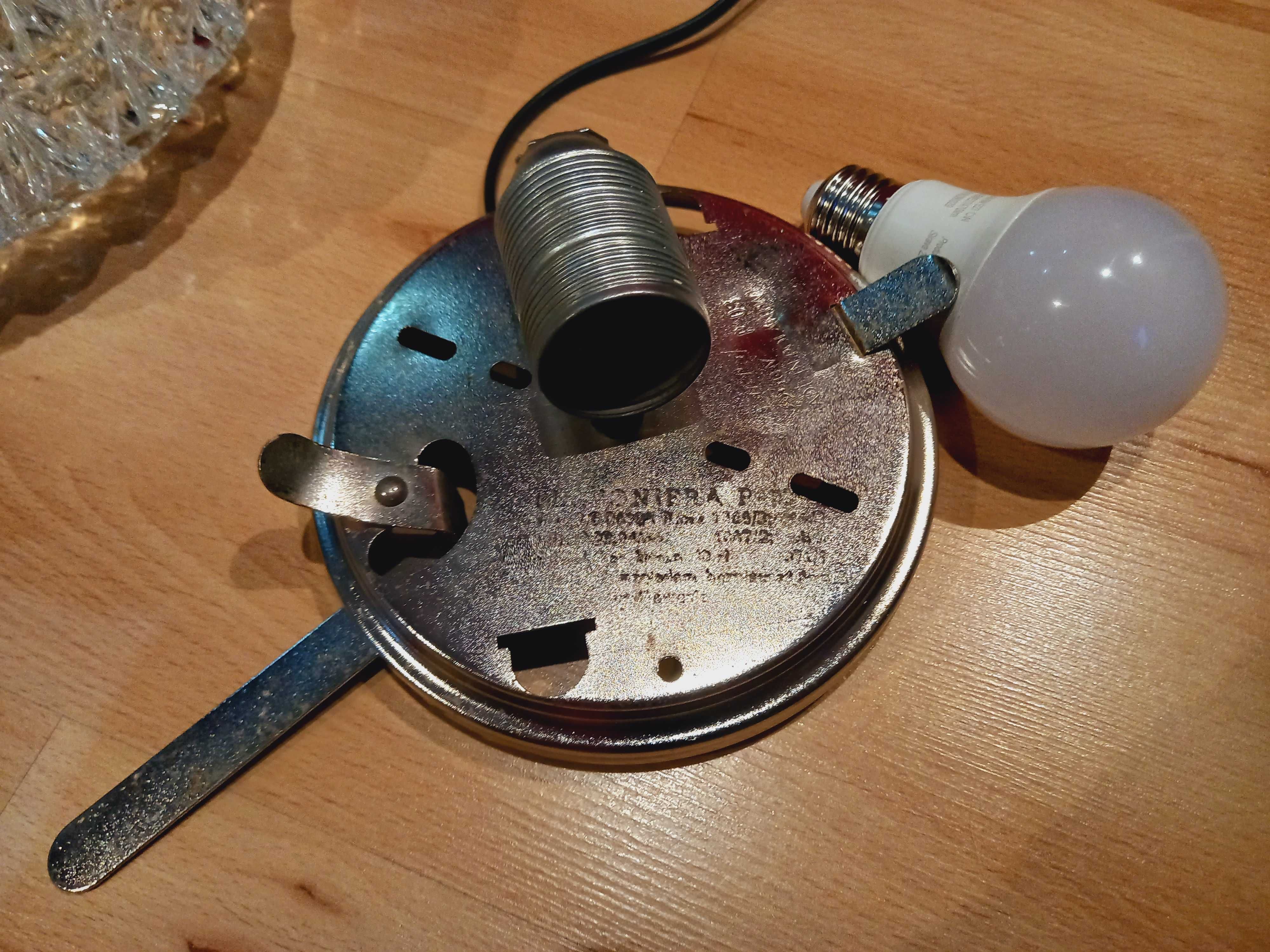 Lampa podsufitowa Plafoniera P-03 szklany plafon Zaos lata 70 PRL