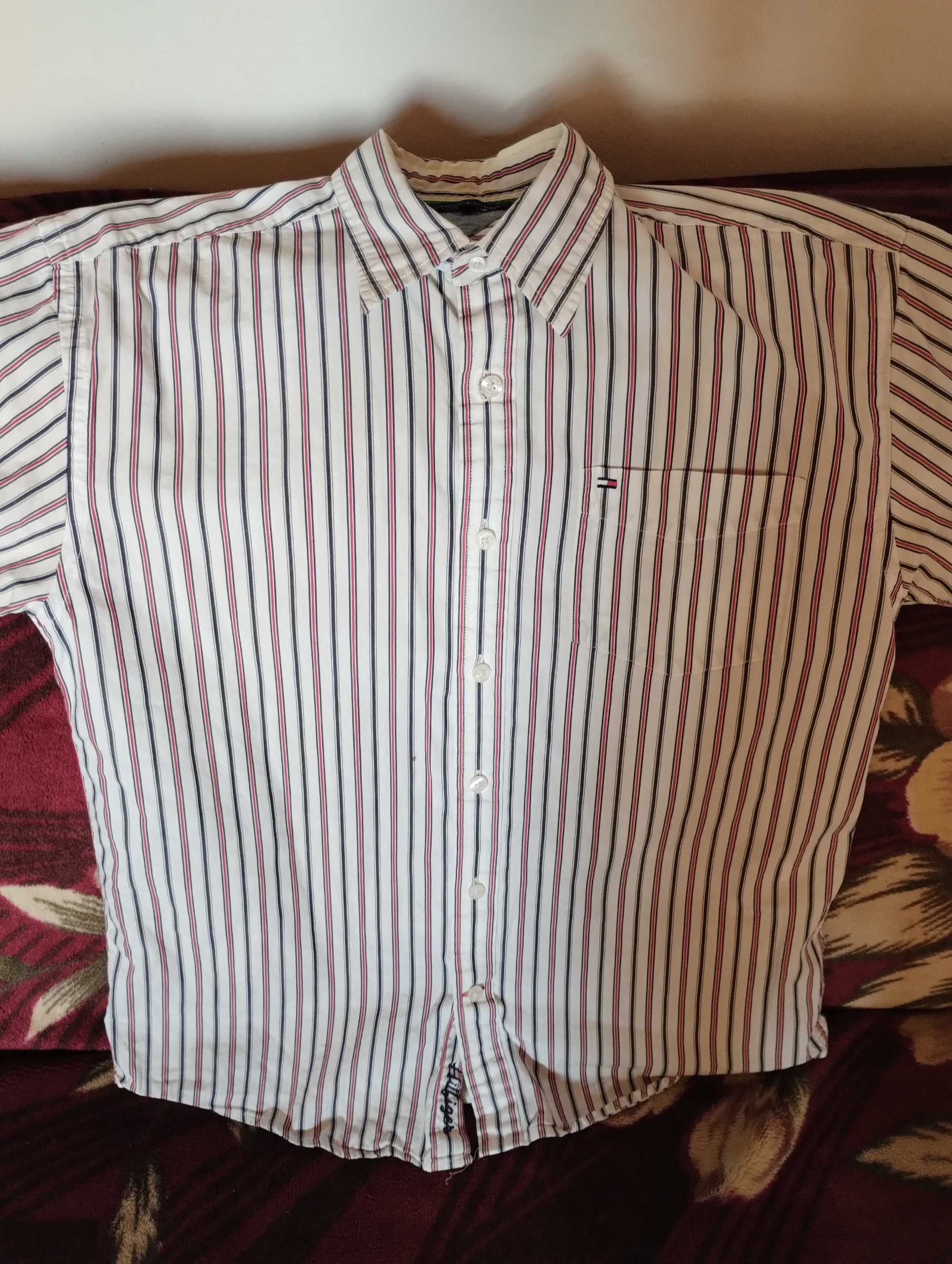 3 sztuki Koszule męskie 3x TOMMY HILFIGER PIERRE CARDIN zestaw S / M