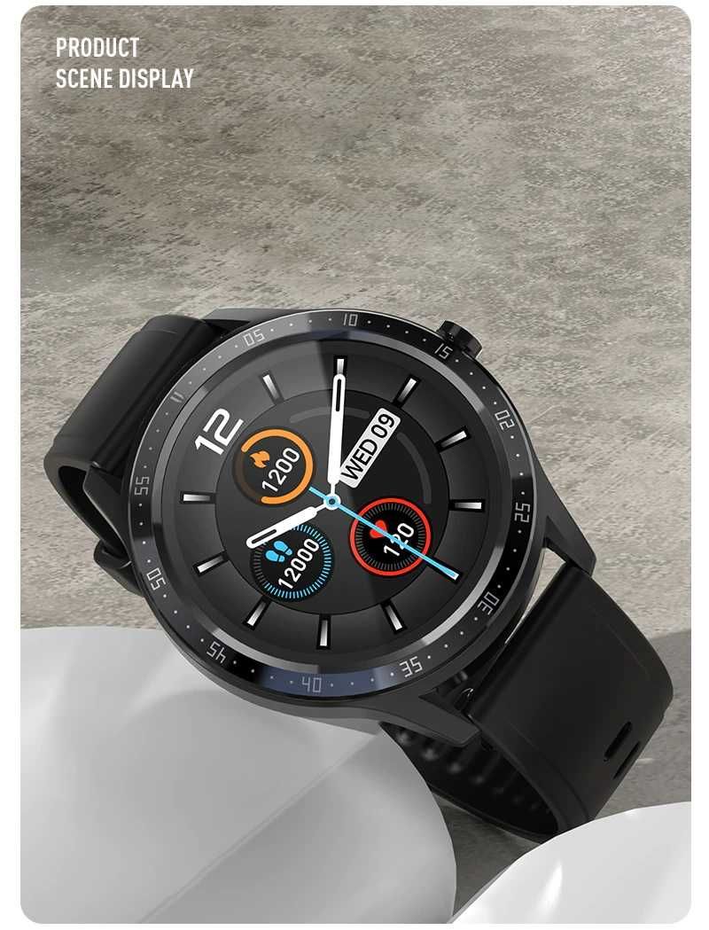 SmartWatch S32 tętno, ciśnienie, O2, kroki, powiadomienia.