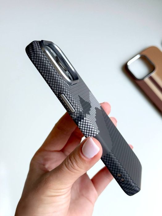 Чохол на Айфон 16 про макс з Магсейф | карбоновий чехол iphone pro max