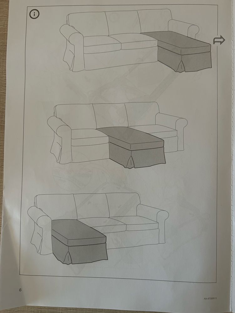 Capa de sofa de 3 lugares e chaise longue beje