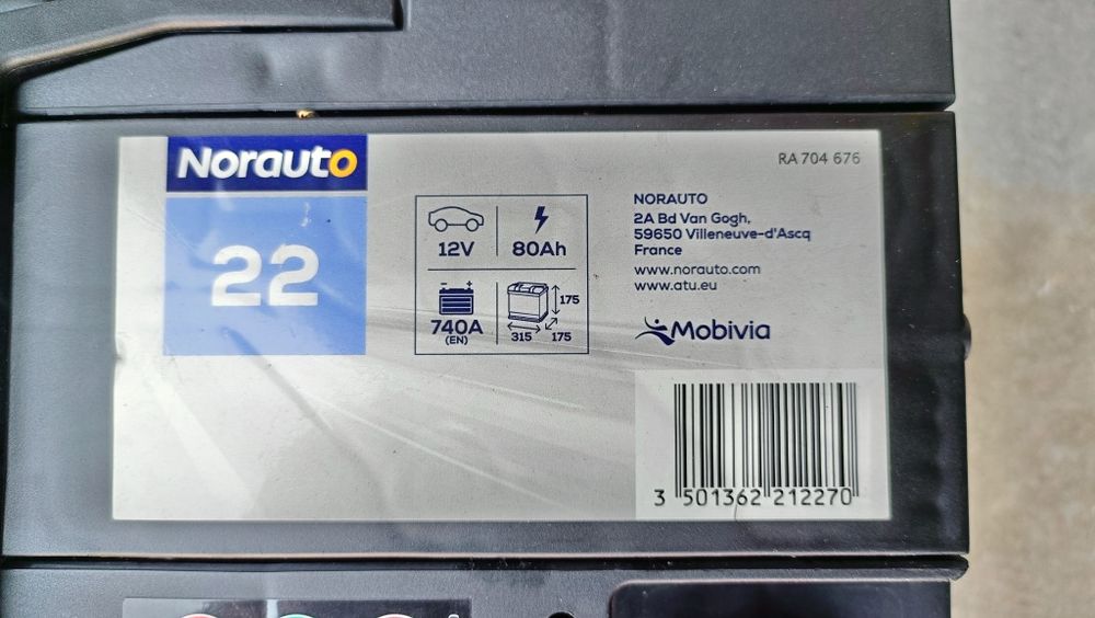 Bateria Auto 80Ah 740A (6 meses de uso)