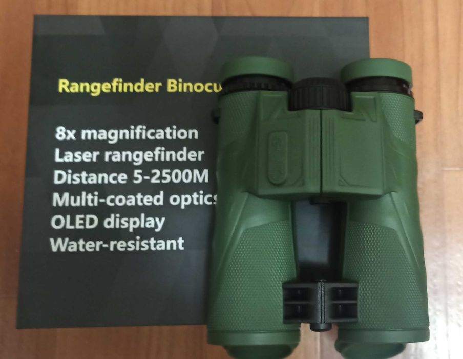 Бінокль 8х42 з дальноміром лазерним на 2500м. Реально вимірює. Новий !