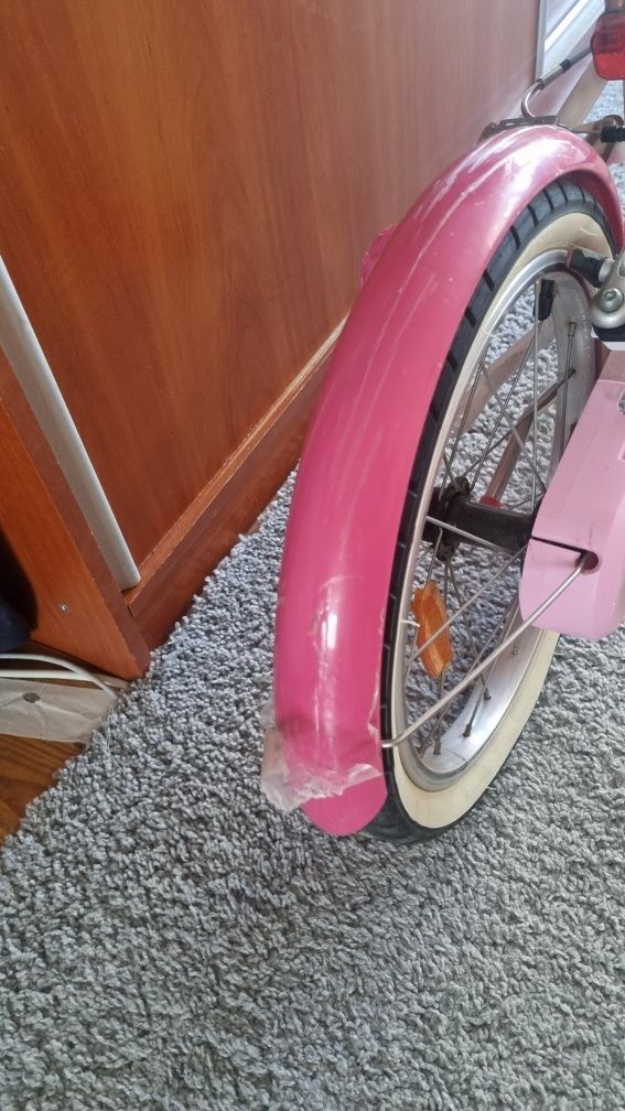Rower B'TWIN 16 różowo biały