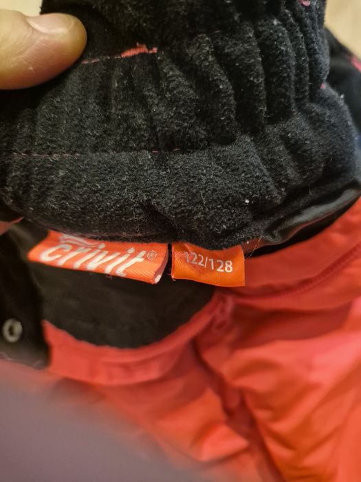 Spodnie zimowe. Szelki. 122-128 różowe.