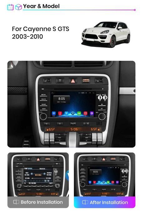 Radio Android 2din Porsche Cayenne 2004/2010r 2GB gps wifi  dvd