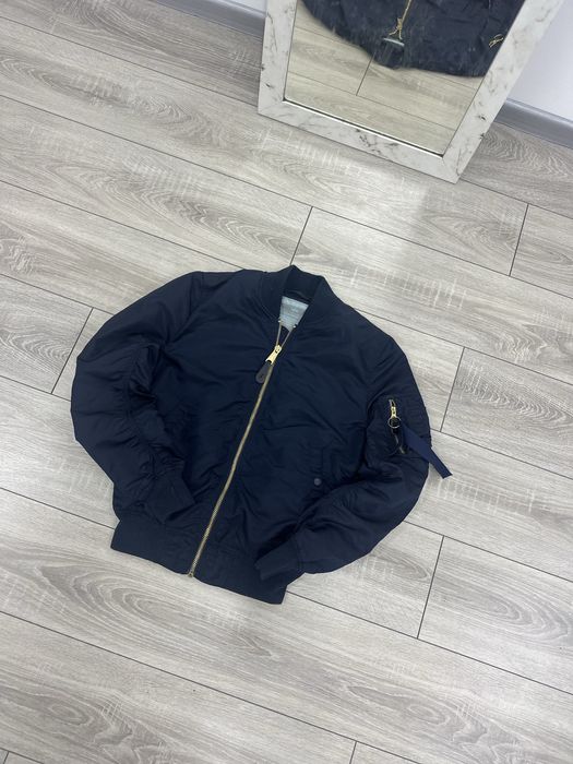 Мужской женский бомбер Alpha Industries с лентой MA-1