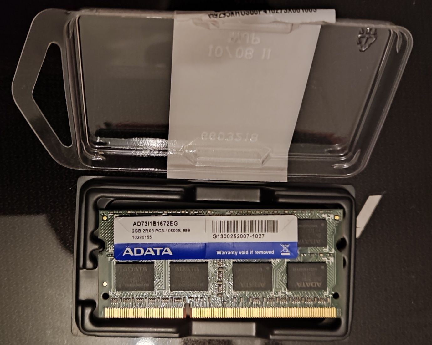 Pamięć RAM 2 GB DDR3 ADATA PC3-10600S-999