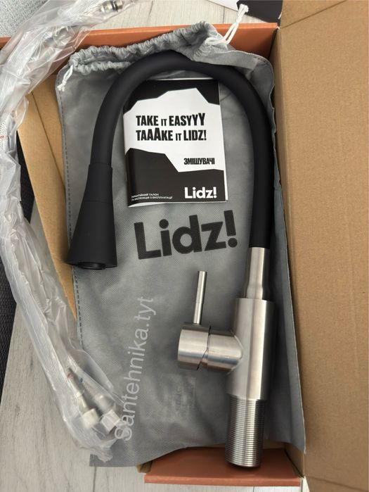 Смеситель кран для кухни Lidz кран нержавеющая сталь