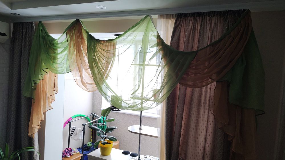 Ламбрікени+тюль на вікно 3м