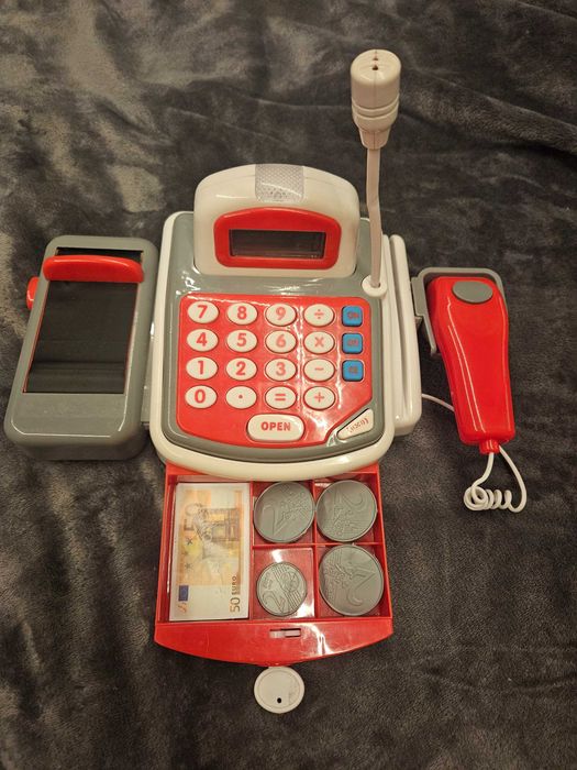 Каса іграшкова дитяча з калькулятором. Звук, світловий індикатор