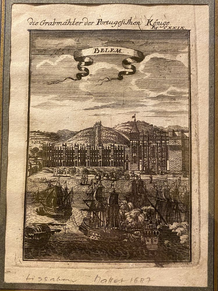 Par de gravuras Alemãs séc XVII - Jerónimos e Torre de Belém