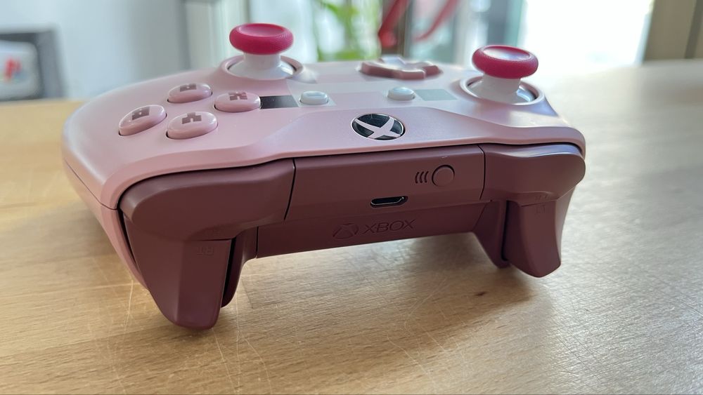 Analogi Hall Minecraft pad Xbox One pig - różowy