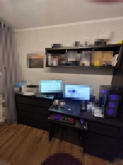 Zestaw mebli, meblościanka, szafa, komoda, biurko