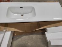 Umywalka SKAPPA 120 Lewa (80+40), CERAM WHITE