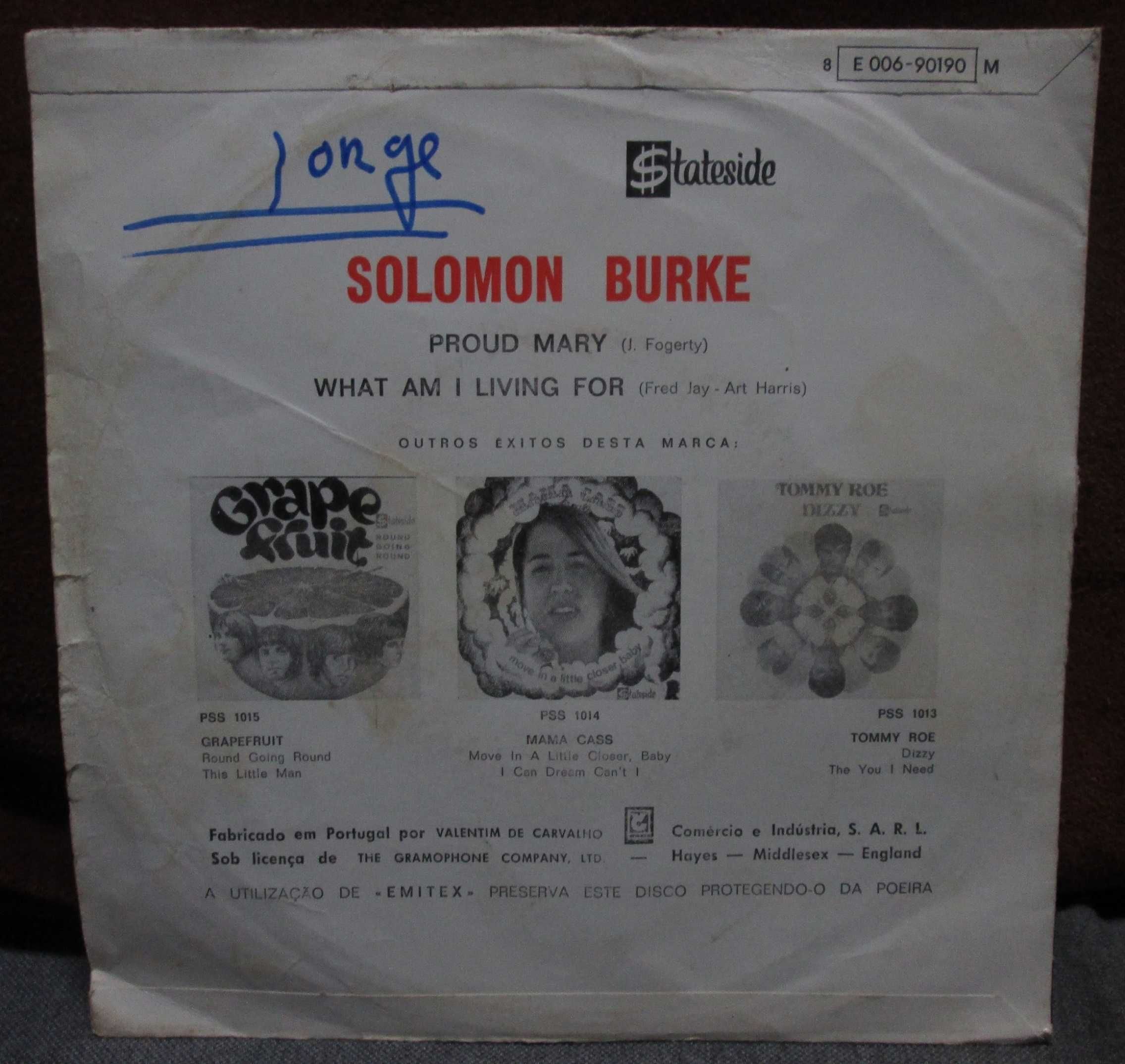 Vinil Solomon Burke, Proud Mary single 1969