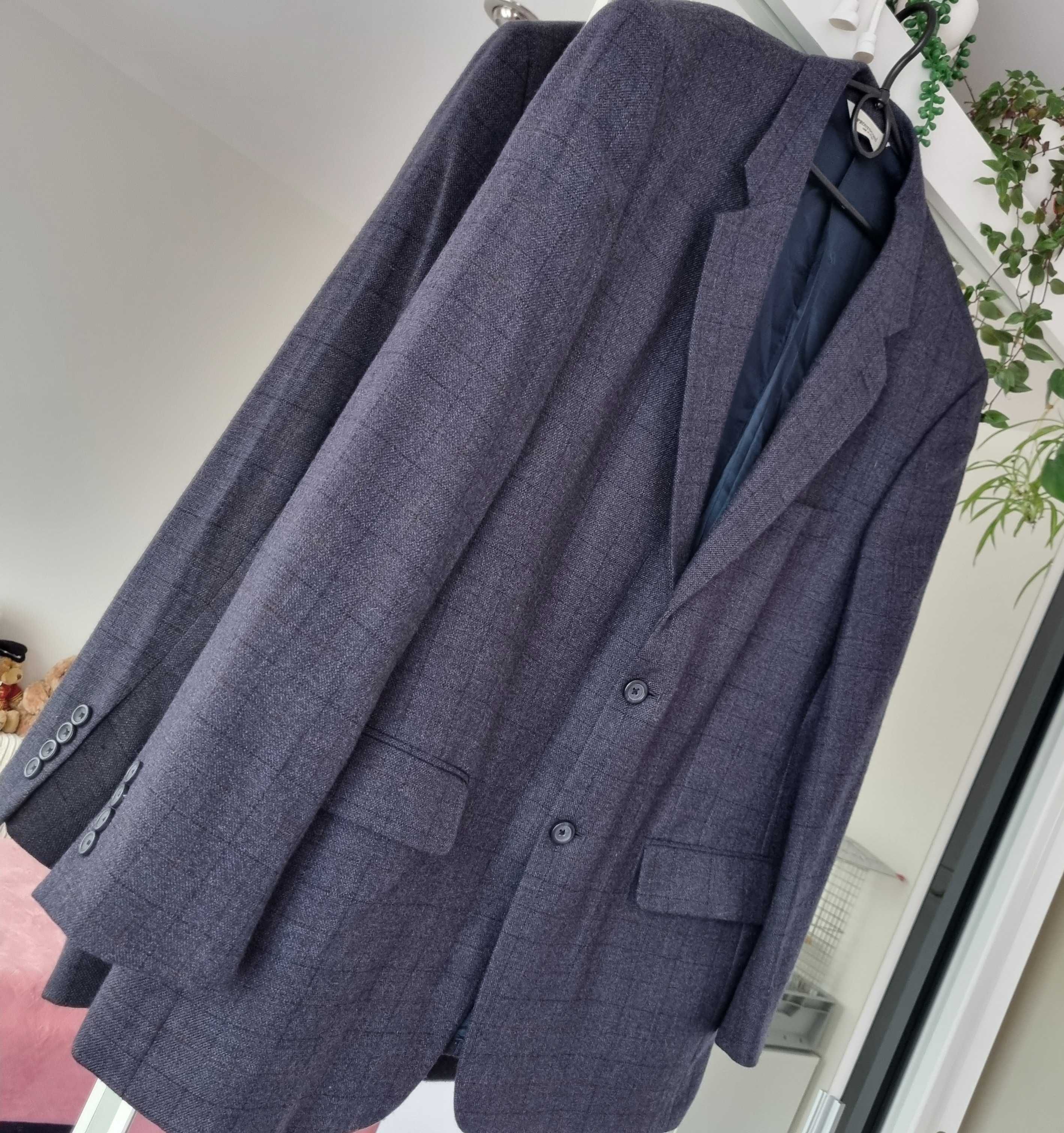 Marynarka męska Pronto Uomo wełna jagnięca rozmiar 48 Long(2-3XL)