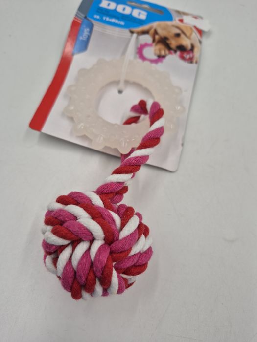 Zabawka gryzak z liną dla psa