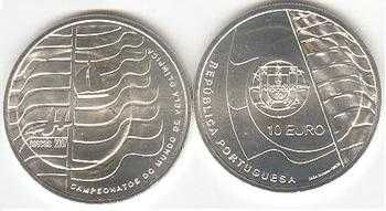 PORTUGAL moedas comemorativas de 10 euros em prata UNC