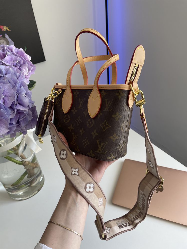 Сумочка шоппер LV Louis Vuitton Neverfull Monogram BB mini премиум