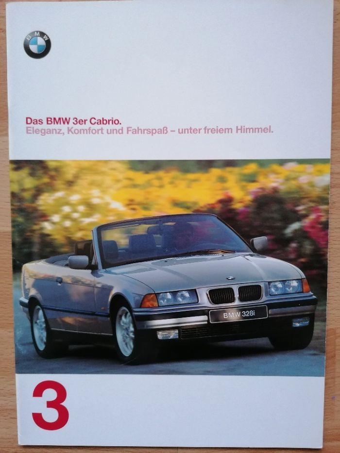 Prospekt BMW 3 E36 Cabrio 318i 320i 328i wraz z M.