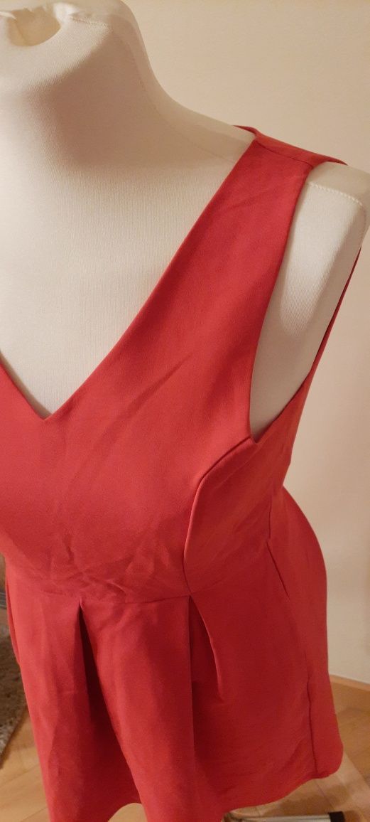 Czerwona elegancka sukienka Sinsay | Rozmiar S