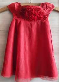 r. 0 - 3 Baby Czerwona tiulowa sukienka