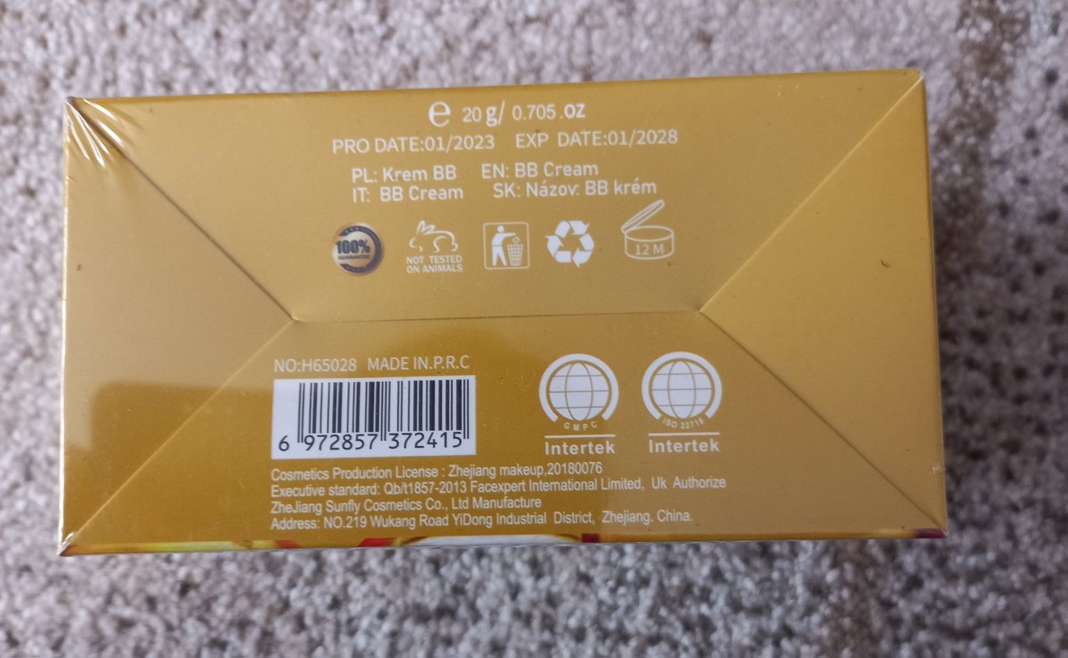 Podkład BB 120 vanilla nowy trwały do 24h