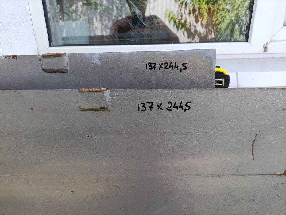 Гаражні ворота,утепленні,без лудки. Розміри на фото.