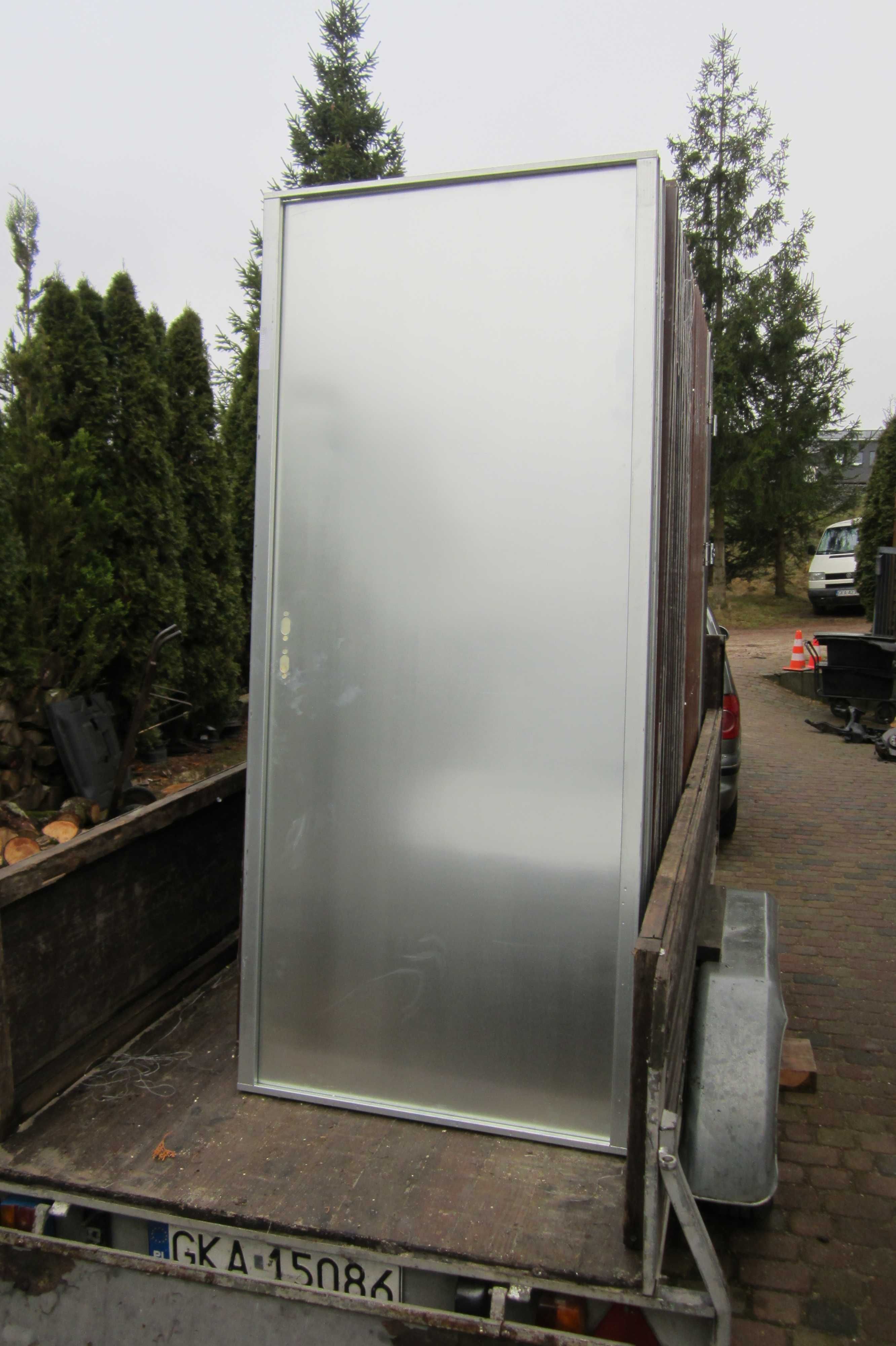 Nowe drzwi techniczne budowlane ocynkowane 80/90x204 ocieplane