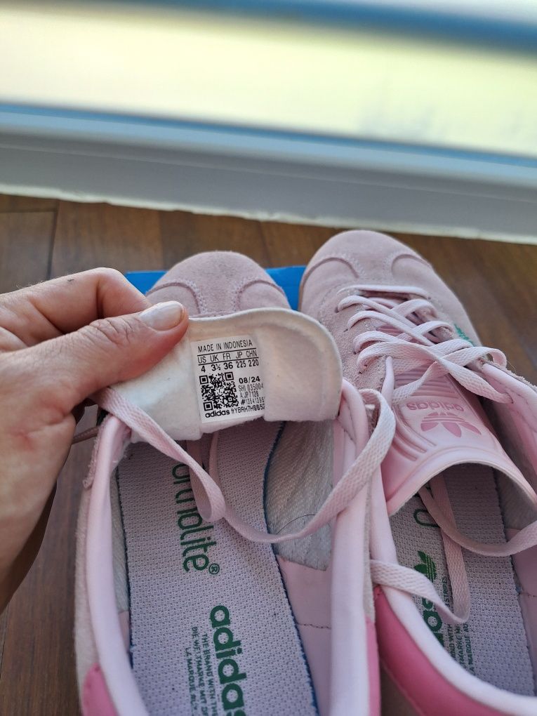 Adidas 36, pink and green