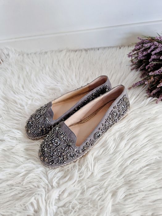 Kurt Geiger 25,5cm 39 40 espadryle orientalne balerinki baleriny premi