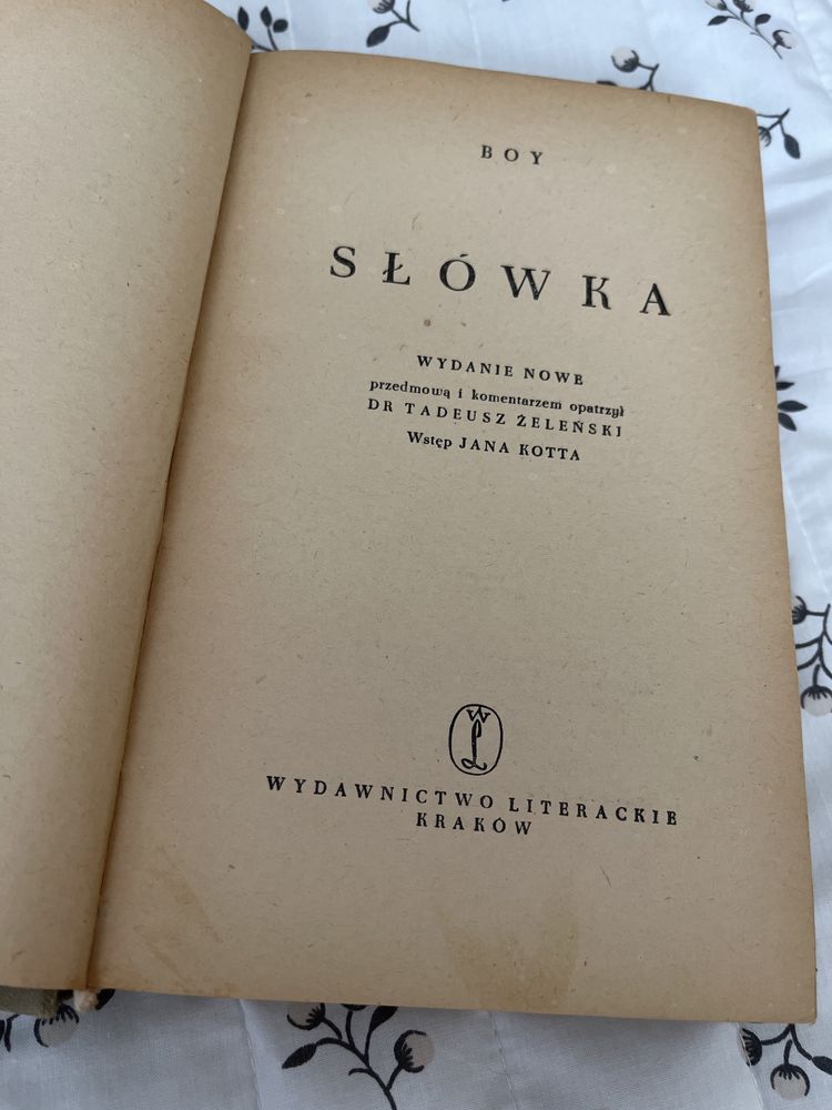 Boy Żeleński Słówka wydanie 1954