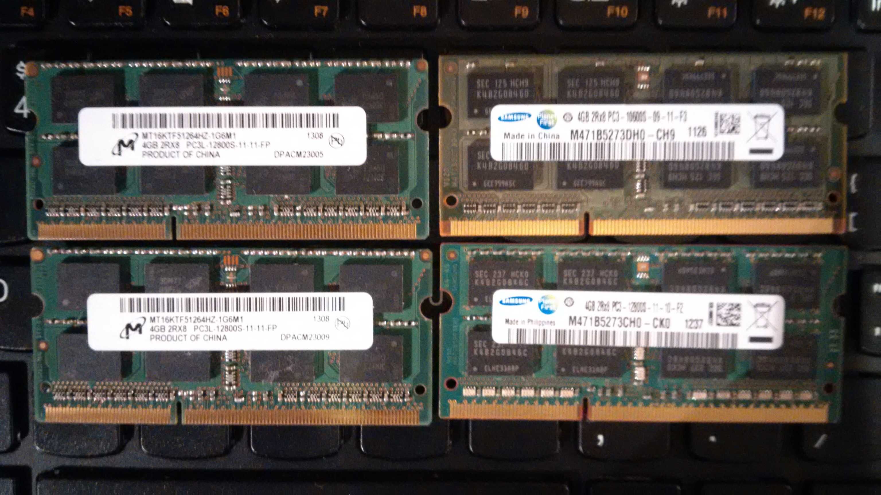 Sprawdzone pamięci RAM 4GB DDR3 (2RX8)