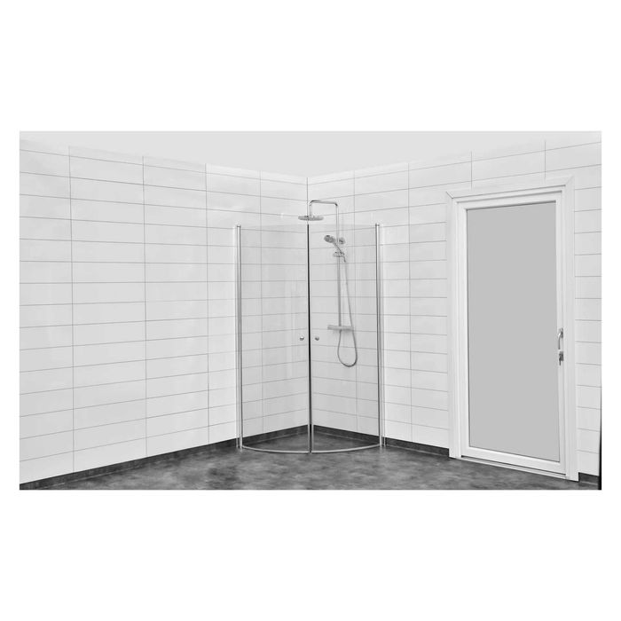 Kabina prysznicowa z wahadłowymi drzwiami 90x90x190 cm