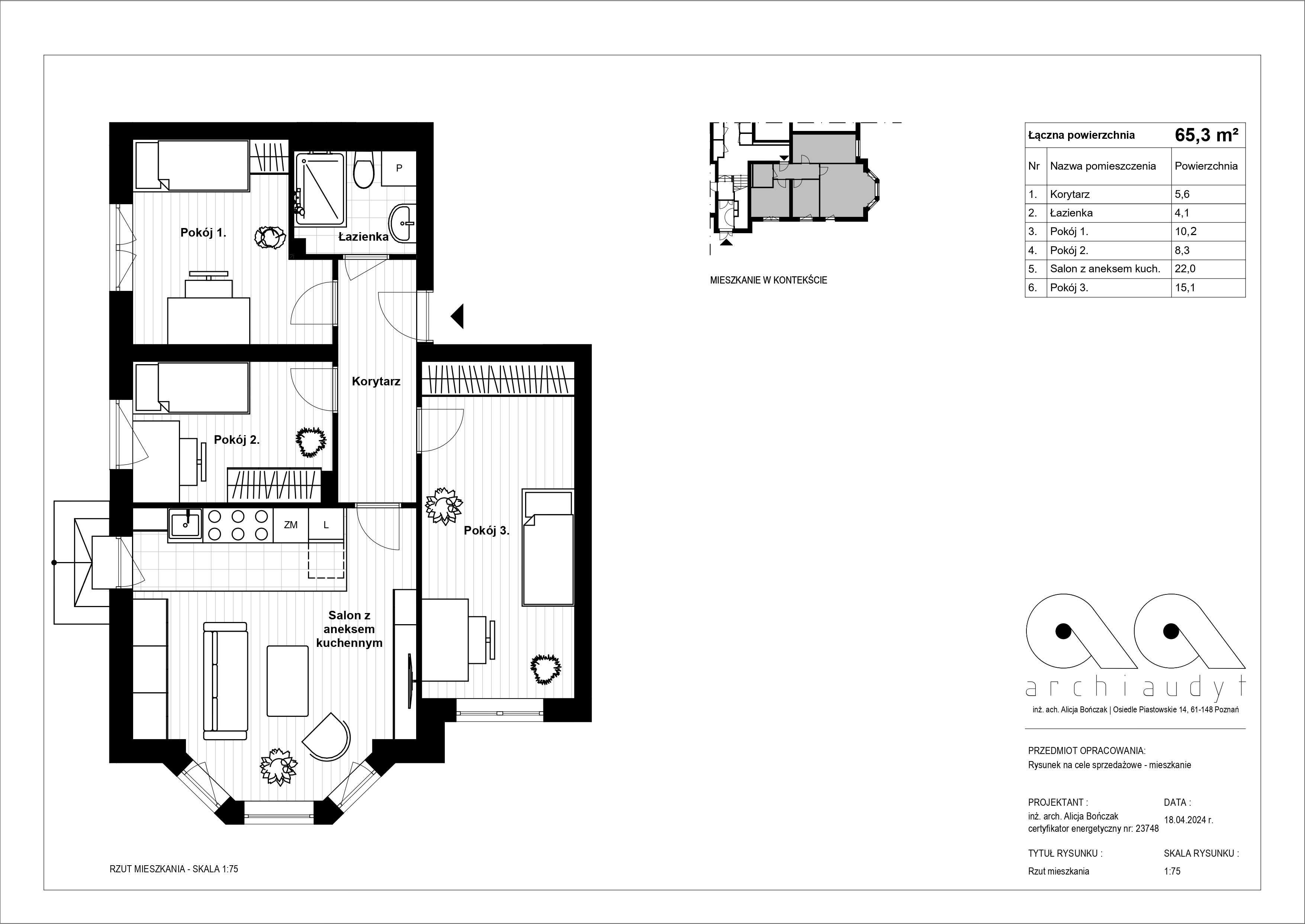 Wyjątkowe mieszkanie w Zalasewie (4 pokoje + 80 m2 ogrodu)