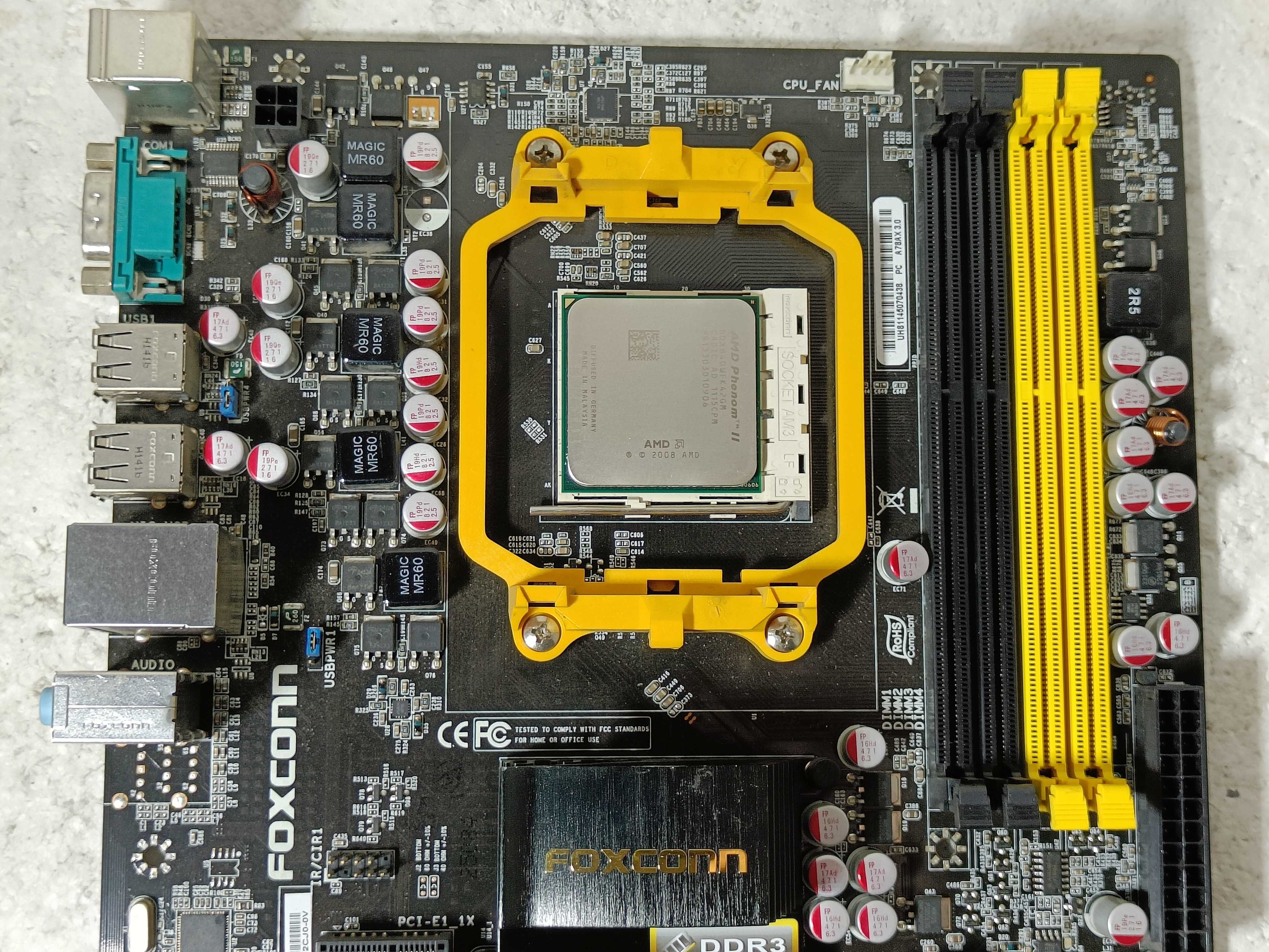 КОМПЛЕКТ Материнська AMD FAXCONN A78AX 3.0 + проц Phenom II 840X4 sAM3