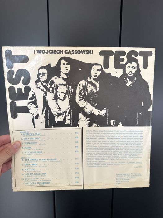 Grupa Test - Wojciech Gąsowski 1974 Pronit winyl