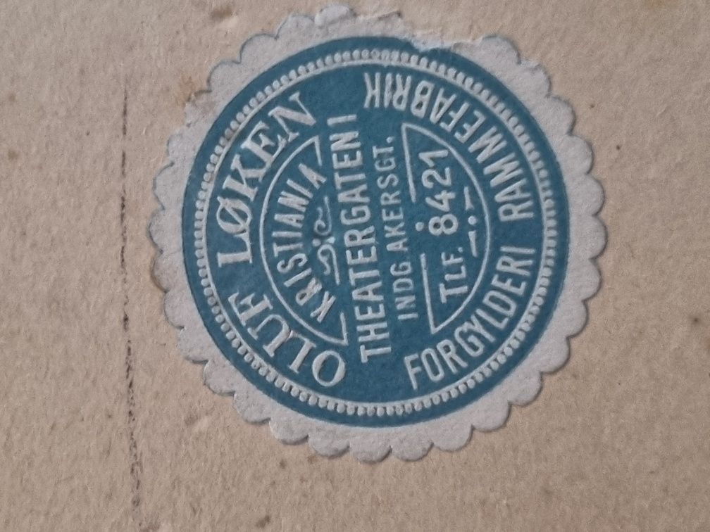 Antyk obrazek/ pocztówka- Oslo/Nowy York