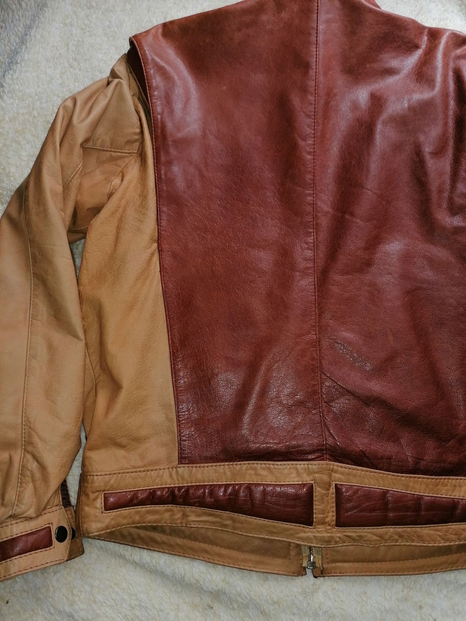 Kurtka skóra naturalna Vintage Y2k męska rozmiar z metki M