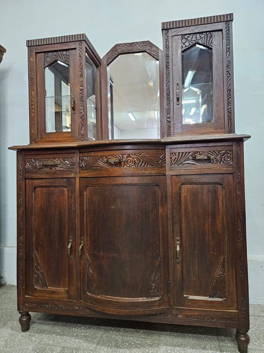 Francuski kredens z przeszkloną witrynką /