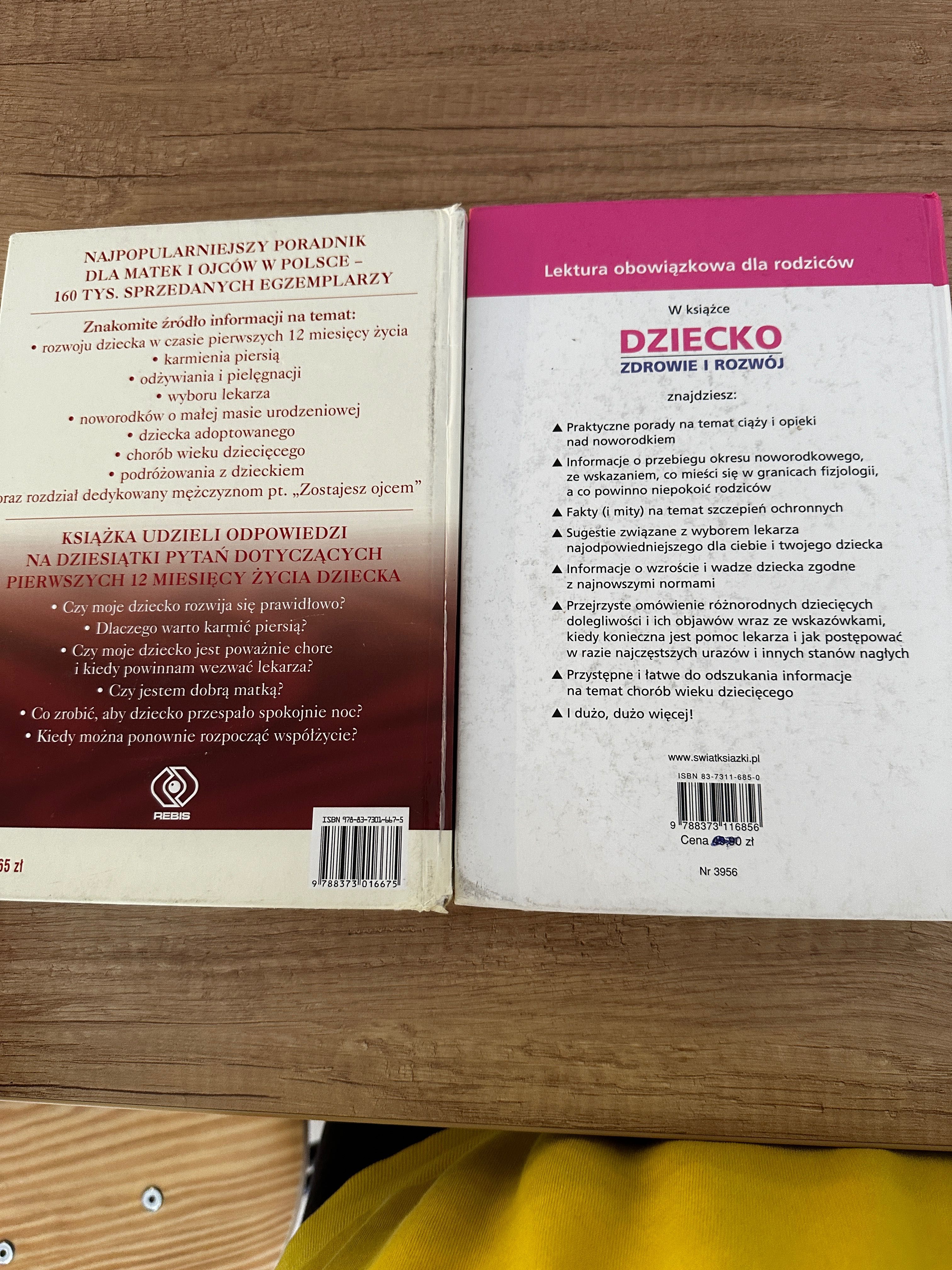 Książki “Pierwszy rok życia dziecka “ i do 5 lat.