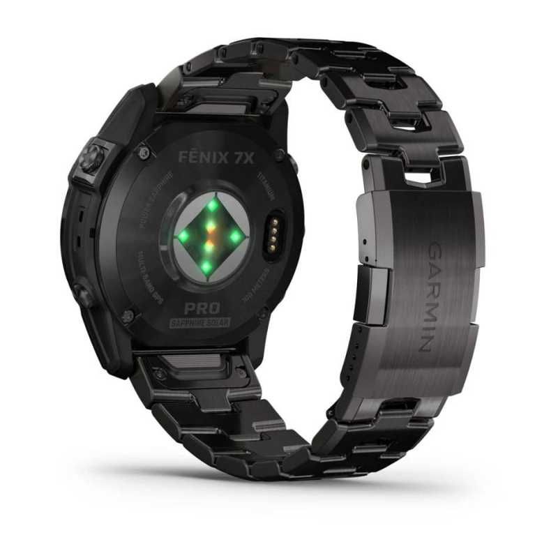 Garmin Fenix 7X Pro Sapphire Solar Carbon DLC Tit. Vented Tit Bracelet