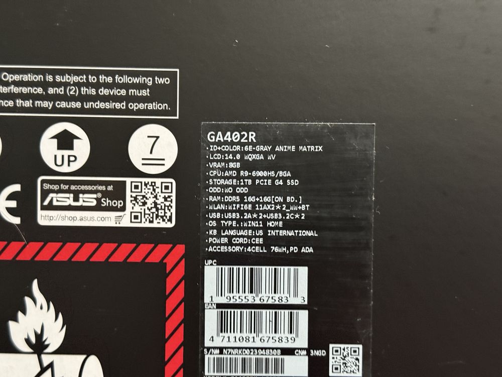 ASUS ROG Zephyrus G14 Ryzen 9/32GB RAM/RX6800S