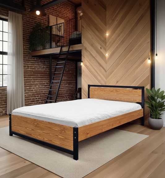 BELLI 100x200 łóżko mocne drewno wysokie +150 kg dla wysokich osób