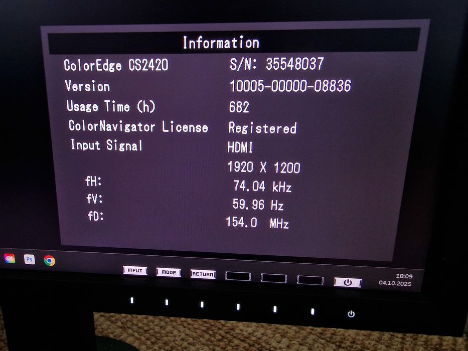 Monitor graficzny LED Eizo ColorEdge CS2420 24,1 " Jak nowy!